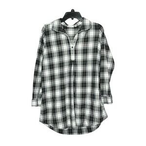 J. Jill Uncommon Threads Plaid Long Sleeve Popover Shirt